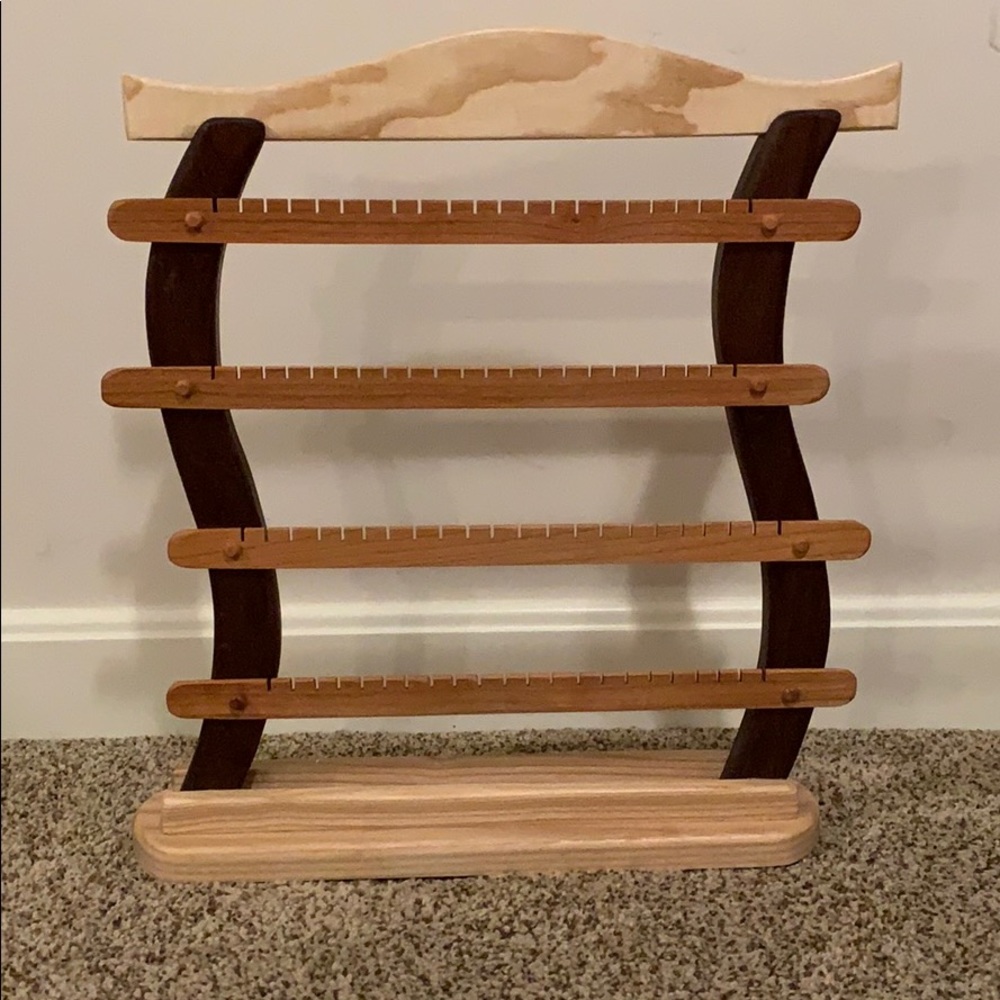 Handmade wooden jewelry holder